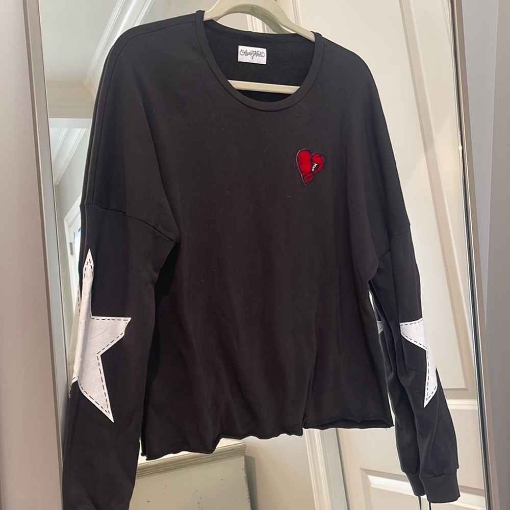 NWT. Lauren Moshi Star Sweatshirt. Size L.